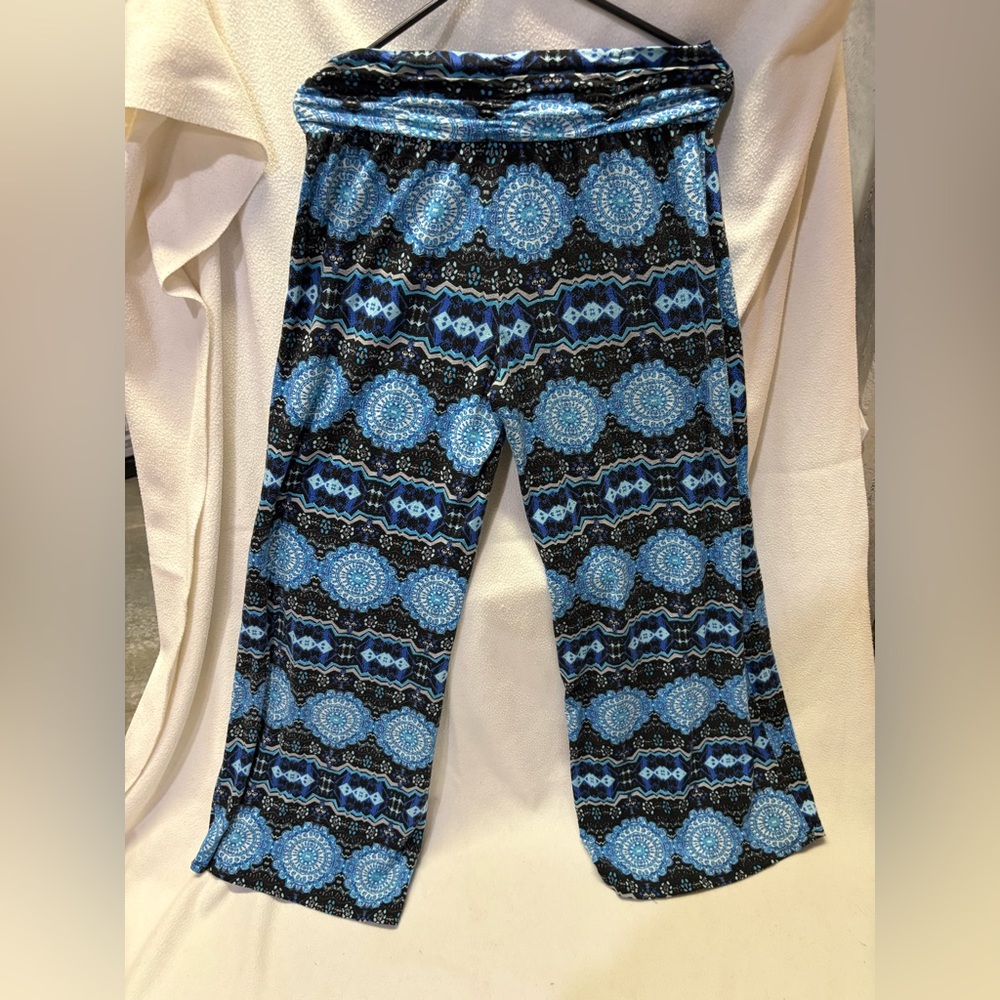 2010s Era Joe Benbasset Blue and Black Bohemian Pants